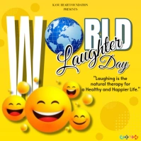 Yellow Modern & Minimal World Laughter Day Instagram Post template