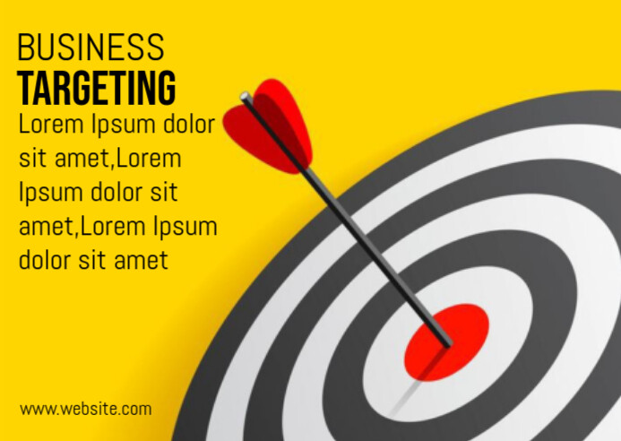 Yellow Modern & Minimal Business Targeting/ Marketing Strategy Poster  Postcard 明信片 template
