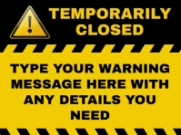 Yellow Modern & Minimal Construction Warning Yard Sign template