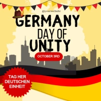 Yellow Modern & Minimal Germany Day Of Unity Instagram Post template