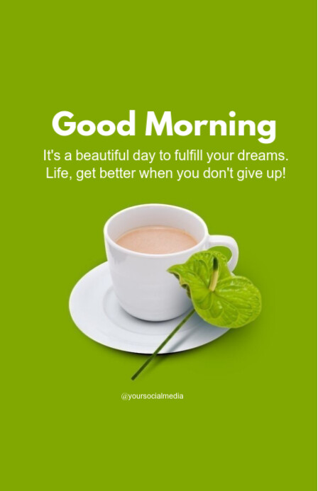 Yellow Modern & Minimal Good Morning Designs Templates  Half Page Wide