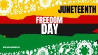 Yellow Modern & Minimal Juneteenth Digital Di template