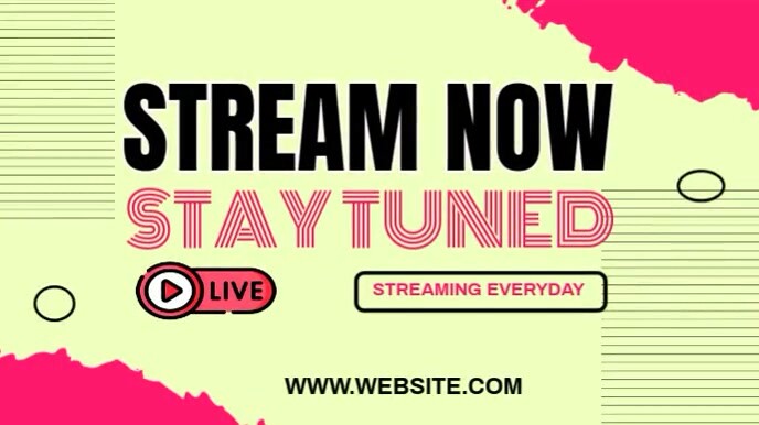 Yellow Modern & Minimal Live Streaming Announcements Tey Twitch Overlay template