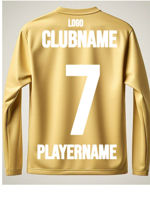 Yellow Modern & Minimal Long Sleeve Jersey Mockup  A5 template