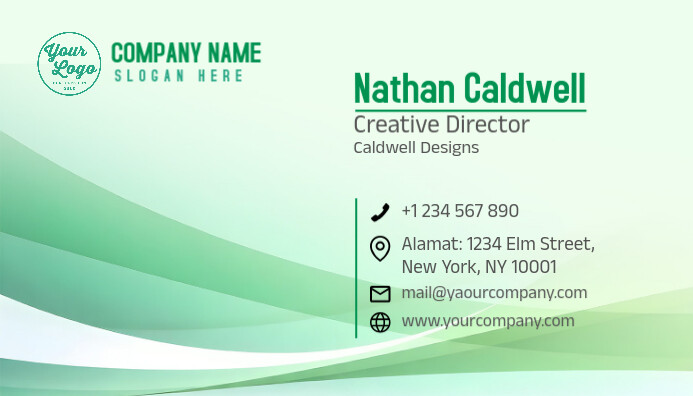 Yellow Modern & Minimal Minimalist Name Card Design Business Card template