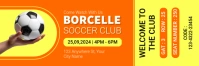 Yellow Modern & Minimal Soccer Ticket Twitter template