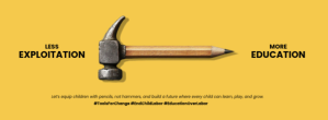 Yellow Modern Professional Child Labor Facebo Facebook Cover Photo template