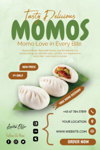 Gelb Momo Food Promotion Poster Template