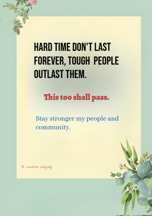 Yellow Motivation A4 template