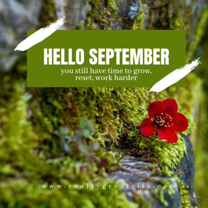 Yellow Motivational September Message Instagram Post Template ...