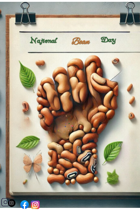 Yellow National Bean Day Template Poster | PosterMyWall