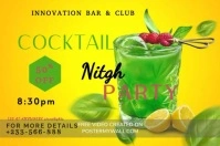 Yellow Neon Bar Flag template