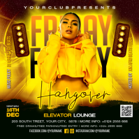 Yellow Neon Club Event Promotion Instagram Post template