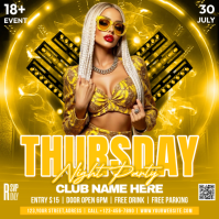 Yellow Night Party Quadrato Template