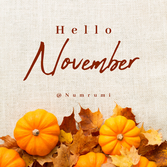 Copy of yellow november instagram post | PosterMyWall