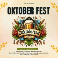 Yellow Oktober Fest Instagram Post template