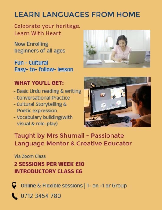 Yellow Online Classes Flyer (us Letter) Iflaya (Incwadi ye-US) template