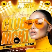 YELLOW ORANGE CLUB party event template design Isikwele (1:1)