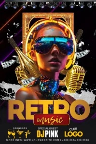 Yellow Party Video Poster template