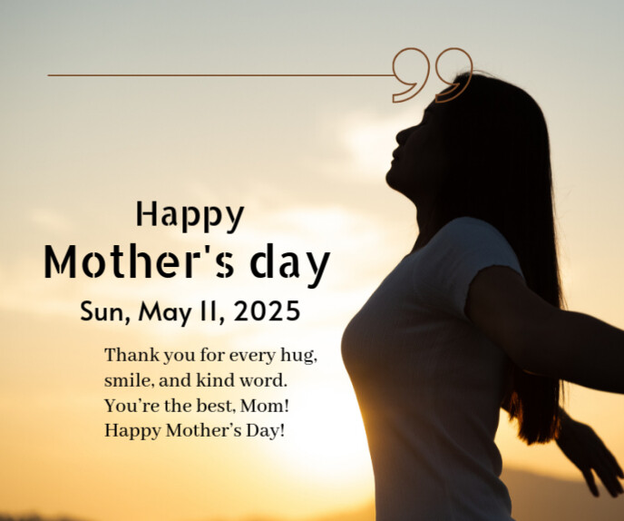 Yellow Pastel 12 May Happy Mother's Day Large Rectangle Template ...