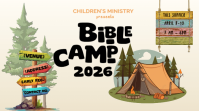 Yellow Pastel Bible Camp Digital Display (16:9) template