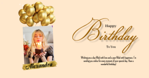 Yellow Pastel Birthday  Facebook Event Cover template