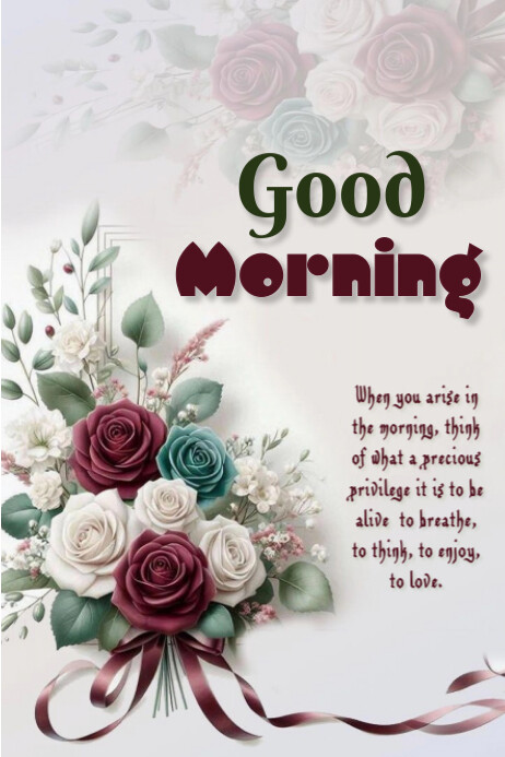 Yellow Pastel Good Morning  Banner 4' × 6' template