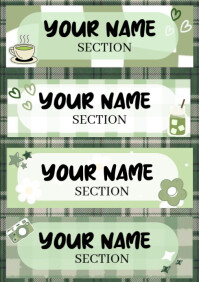 Yellow Personalized Labels A4 Template