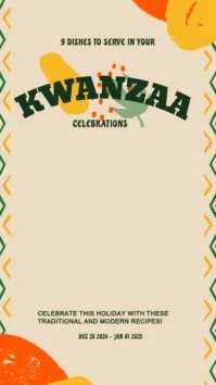 Yellow Pastel Kwanzaa  Tiktok Video template