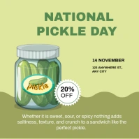 Yellow Pastel National Pickle Day Instagram Post template