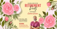 Yellow Pastel Retirement Party Facebook Event Cover template