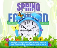 Yellow Pastel Spring Forward Medium Rectangle template