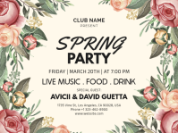 yellow Pastel Spring Yard Sign Рекламный щит template