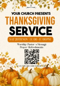 Thanksgiving Service A5, church service template