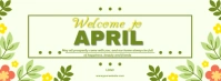 Yellow Pastel Welcome To April Best Wishes Facebook Cover Photo template