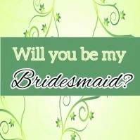 Yellow Pastel Will You Be My Bridesmaid Instagram Post template
