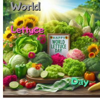 Yellow Pastel World Lettuce Day  Instagram Post template
