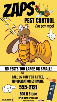 Yellow  Pest Control Company Ad Flyer Instagram Story template