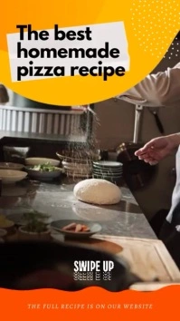 Yellow Pizza Restaurant Instagram Story Video Indaba yaku-Instagram template