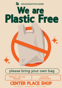 Yellow Plastic Free Flyer A3 template