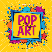 Yellow Pop Art Day Instagram Post template