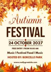 Yellow Professional Autumn Festival A2 template