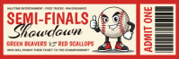 Yellow Professional Baseball Ticket Twitter Banner Twitter-header template