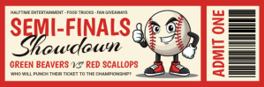 Yellow Professional Baseball Ticket Twitter Banner template