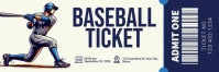 Yellow Professional Baseball Ticket Twitter Banner template