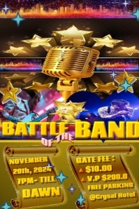 Yellow Professional Battle Of Championship Poster template