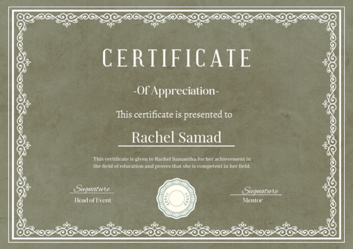 Yellow Professional Best Award Certificate A4 Template | PosterMyWall