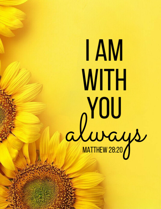 Copy of Yellow Professional Bible Verses Flyer (us Letter) | PosterMyWall