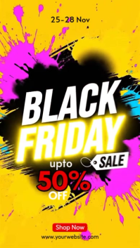 Yellow Professional Black Friday Sale Instagram Reel template