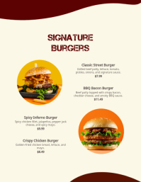 สีเหลือง Burger Menu Flyer Template - Page 2